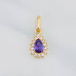 Pendant Halo Tear 1.2g / 3/4 in 18K Yellow Gold