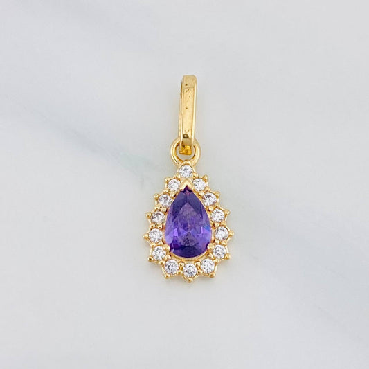 Dije Halo Lagrima 1.2g / 3/4 in Oro Amarillo 18K