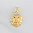 Pendant Lion Face 3.65g / 1 in Two-Tone Yellow White Gold 18K