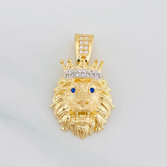 Dije Rostro Leon 3.65g / 1 in Dos Oros Amarillo Blanco 18K