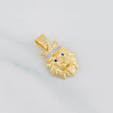 Pendant Lion Face 3.65g / 1 in Two-Tone Yellow White Gold 18K