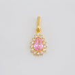 Pendant Halo Tear 1.2g / 3/4 in 18K Yellow Gold