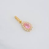 Pendant Halo Tear 1.2g / 3/4 in 18K Yellow Gold