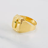 Cross Ring 3.75g / Size 12 Yellow Gold 18K