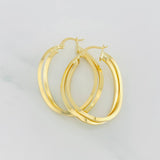 Hoop Earrings Double Hoop 3.15g / 1 1/2 in 18K Yellow Gold
