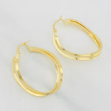Hoop Earrings Double Hoop 3.15g / 1 1/2 in 18K Yellow Gold