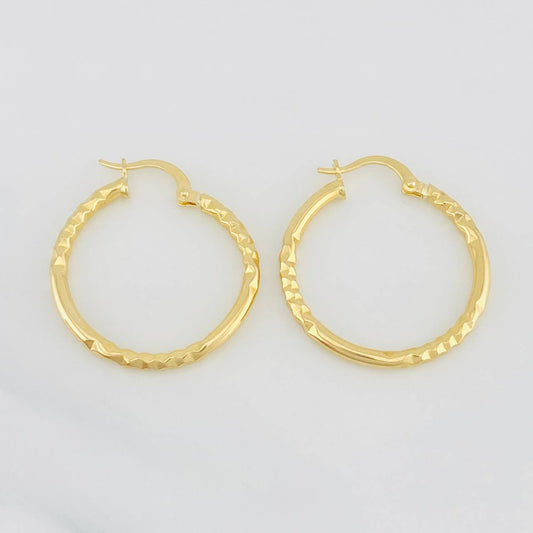 Hoop Earrings Megan 1.95g / 1 in Yellow Gold 18K