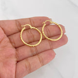Hoop Earrings Megan 1.95g / 1 in Yellow Gold 18K