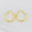 Hoop Earrings Kris 2.35g / 1 in Yellow Gold 18K
