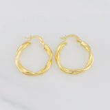 Hoop Earrings Kris 2.35g / 1 in Yellow Gold 18K