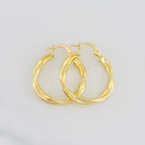 Hoop Earrings Kris 2.35g / 1 in Yellow Gold 18K