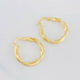 Hoop Earrings Kris 2.35g / 1 in Yellow Gold 18K