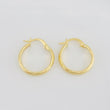 Hoop Earrings Ozy 1.3g / 3/4 in Yellow Gold 18K