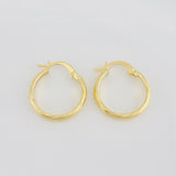 Hoop Earrings Ozy 1.3g / 3/4 in Yellow Gold 18K