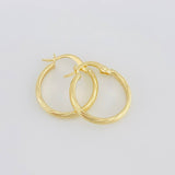 Hoop Earrings Ozy 1.3g / 3/4 in Yellow Gold 18K