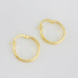Hoop Earrings Ozy 1.3g / 3/4 in Yellow Gold 18K