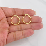 Hoop Earrings Ozy 1.3g / 3/4 in Yellow Gold 18K