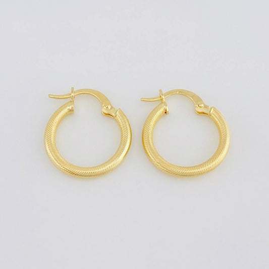 Hoop Earrings Zion 1.45g / 3/4 in Yellow Gold 18K