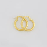 Hoop Earrings Zion 1.45g / 3/4 in Yellow Gold 18K