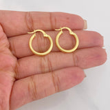 Hoop Earrings Zion 1.45g / 3/4 in Yellow Gold 18K