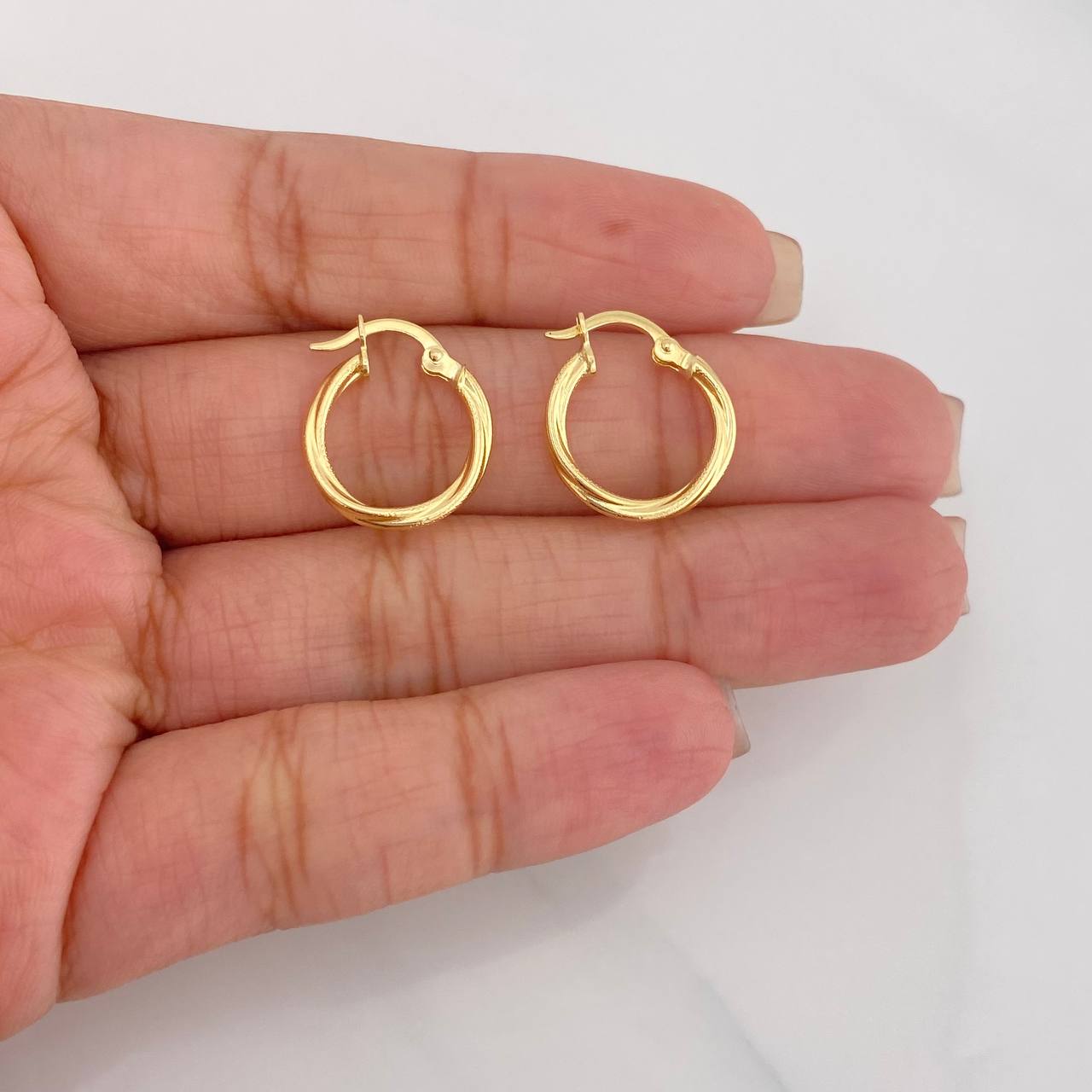 Hoop Earrings Lola 1.1g / 3/4 in Yellow Gold 18K