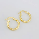 Hoop Earrings Kari 1.15g / 3/4 in Yellow Gold 18K