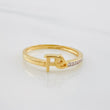 Faith Ring 1.7g / Size 6 1/4 Two-Tone Yellow White Gold 18K