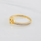Faith Ring 1.7g / Size 6 1/4 Two-Tone Yellow White Gold 18K