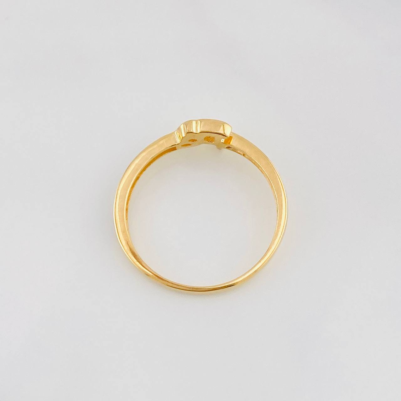 Faith Ring 1.7g / Size 6 1/4 Two-Tone Yellow White Gold 18K