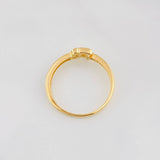 Faith Ring 1.7g / Size 6 1/4 Two-Tone Yellow White Gold 18K