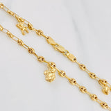 Tobillera GC Dijes 4.4g / 10 1/2 in / 3.3mm Oro Amarillo 18K