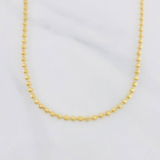 Cadena Militar Media Luna 10.7g / 20 in / 3mm Oro Amarillo 18K