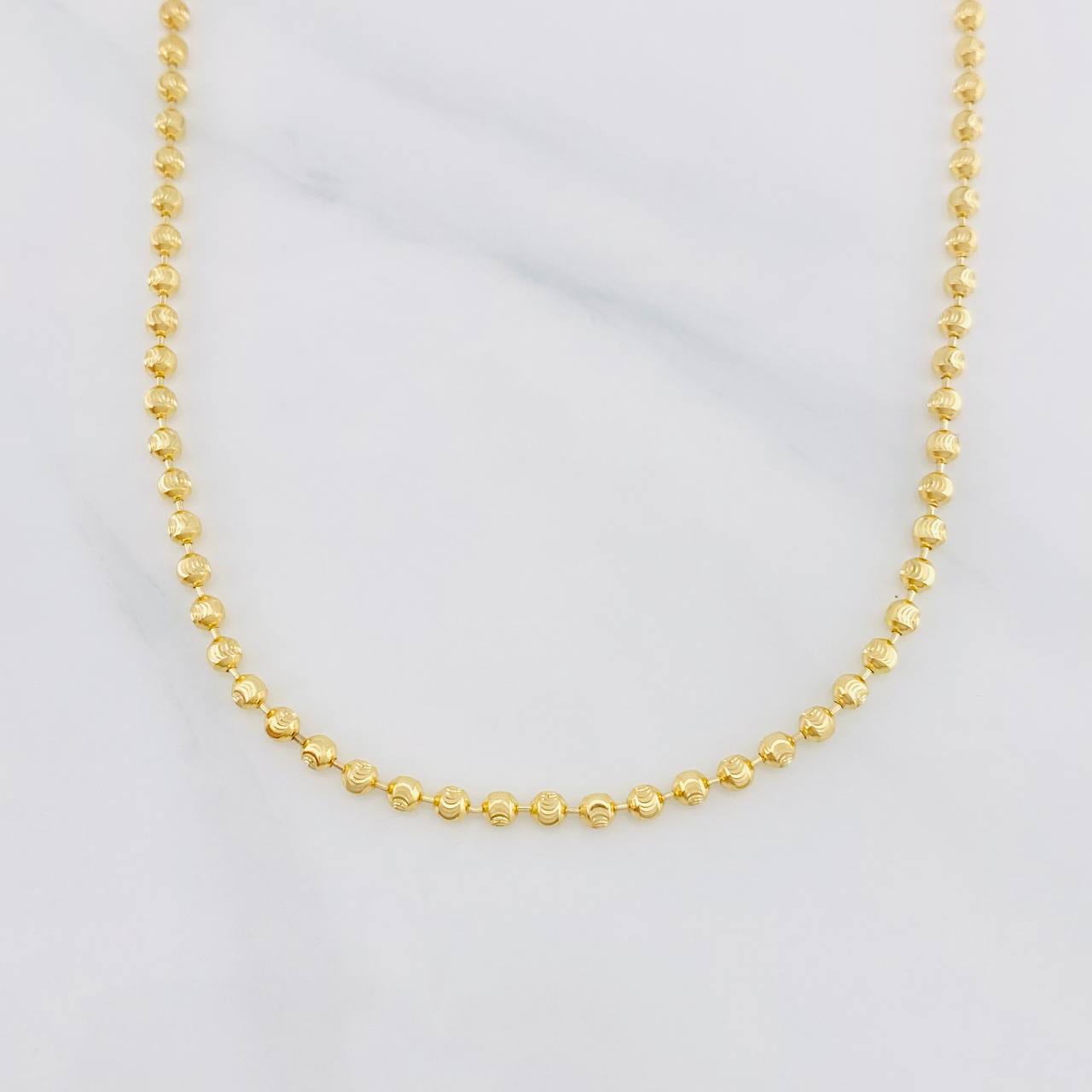 Cadena Militar Media Luna 11.3g / 20 in / 3mm Oro Amarillo 18K