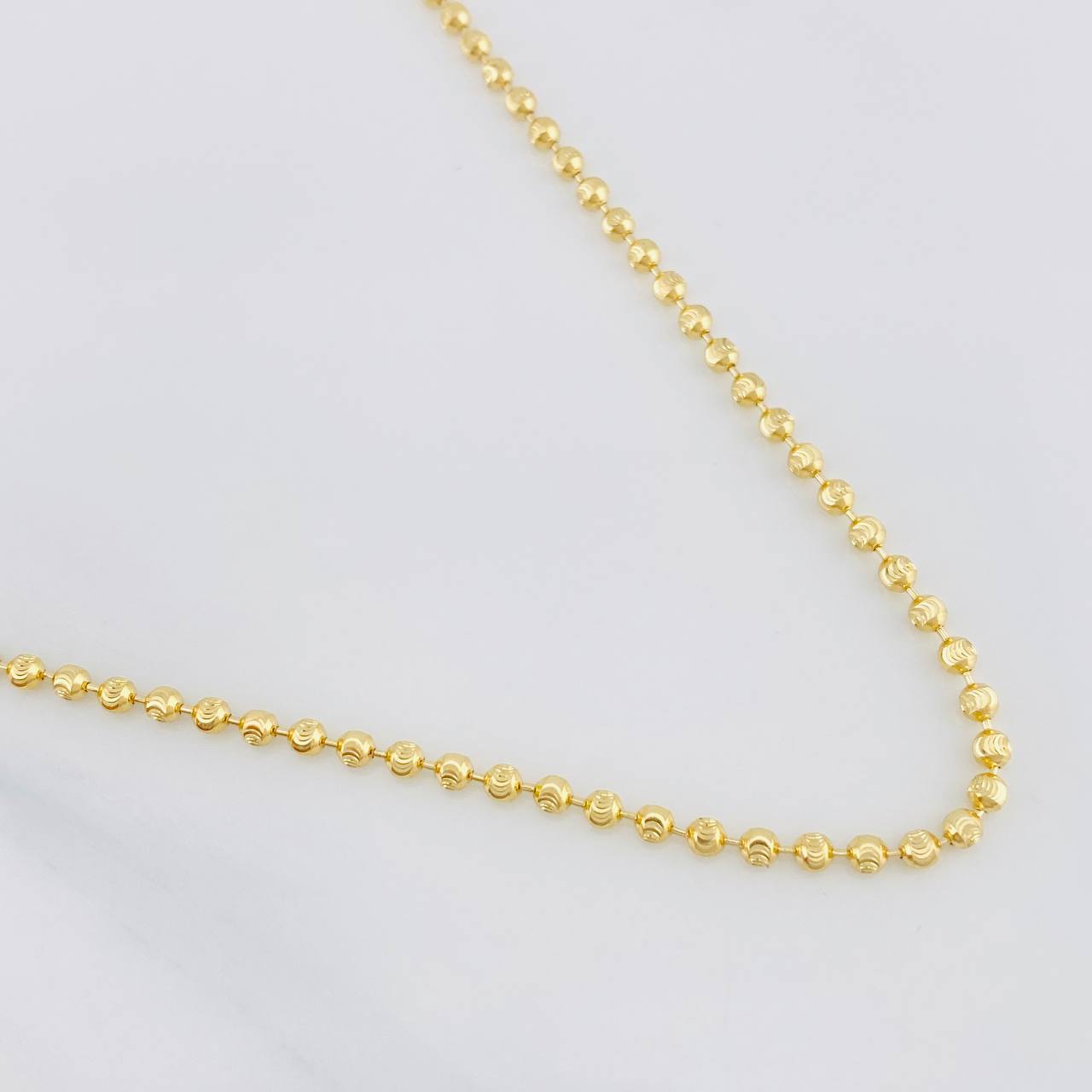Cadena Militar Media Luna 11.3g / 20 in / 3mm Oro Amarillo 18K