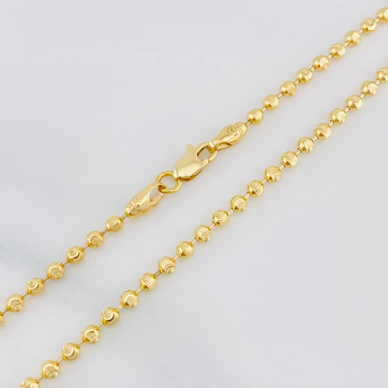 Cadena Militar Media Luna 11.3g / 20 in / 3mm Oro Amarillo 18K