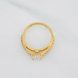 Solitaire Churumbela Ring 2.5g / Size 6 3/4 Yellow Gold 18K