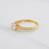 Solitaire Churumbela Ring 2.5g / Size 6 3/4 Yellow Gold 18K