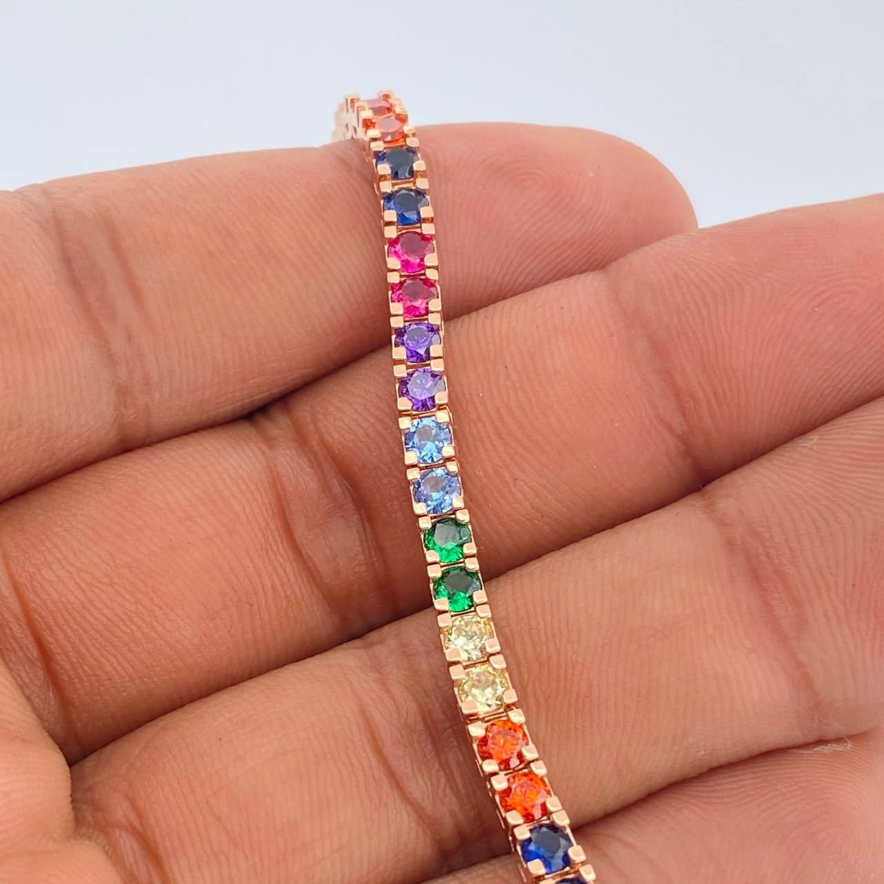 Pulso Tennis 13.8gr / 7 in / 3.22mm Oro Rosa 18K $