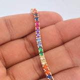 Pulso Tennis 13.8gr / 7 in / 3.22mm Oro Rosa 18K $