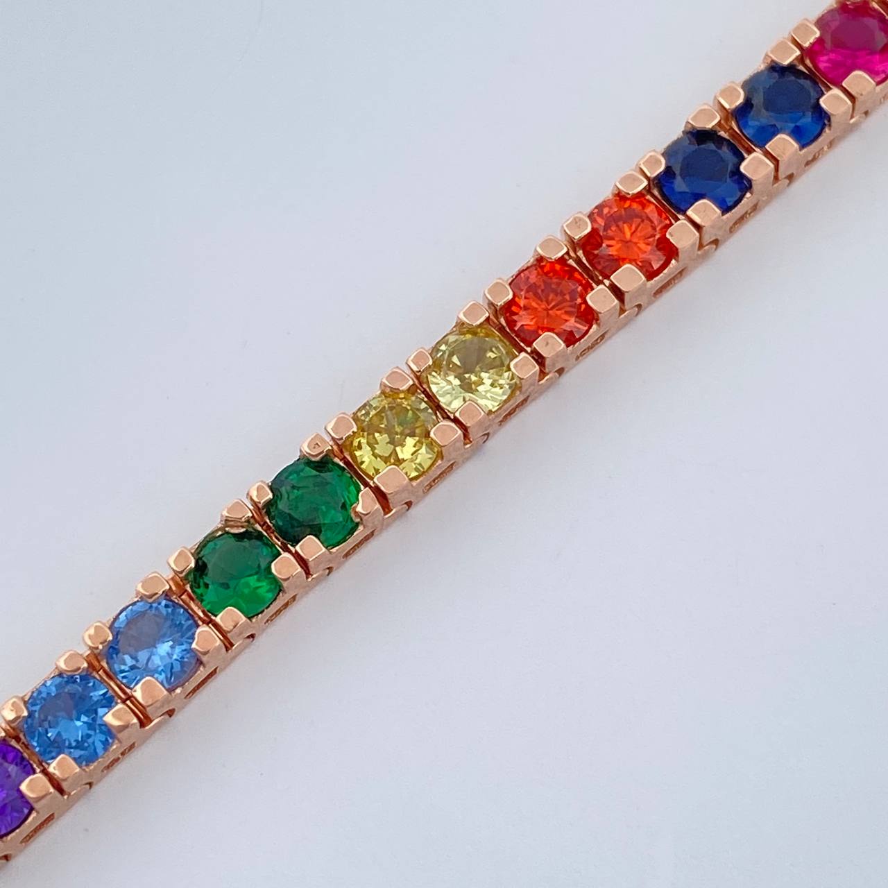 Pulso Tennis 13.8gr / 7 in / 3.22mm Oro Rosa 18K $