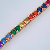 Pulso Tennis 13.8gr / 7 in / 3.22mm Oro Rosa 18K $