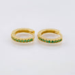 Candongas Carril Punteado 1.5gr / 1/2 in / Oro Amarillo 18K
