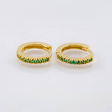 Candongas Carril Punteado 1.5gr / 1/2 in / Oro Amarillo 18K
