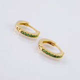 Candongas Carril Punteado 1.5gr / 1/2 in / Oro Amarillo 18K