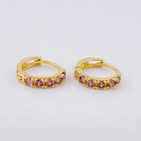 Candongas Carril Espaciado 1.5gr / 1/2 in / Oro Amarillo 18K