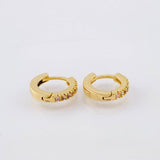 Candongas Carril Punteado 1.15gr / 9mm Oro Amarillo 18K