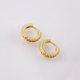 Candongas Carril Punteado 1.2gr / 9mm Oro Amarillo 18K *