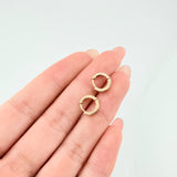Candongas Carril Punteado 1.15gr / 9mm Oro Amarillo 18K