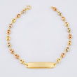 Pulso Bebé GC Placa Hexagonal Curva 1.6gr / 5 3/4 in / 3mm Tres Oros 18K *