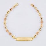 Pulso Bebé GC Placa Hexagonal Curva 1.55gr / 5 3/4 in / 3mm Tres Oros 18K ©